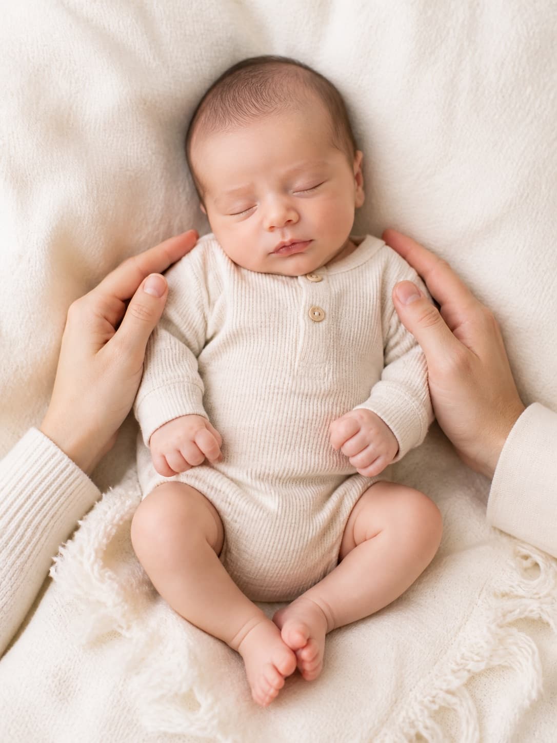 Month-one baby portrait